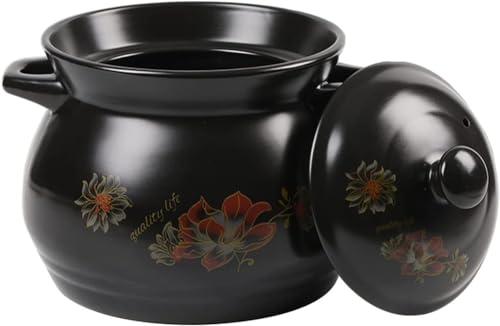 Olla cocinar, Olla Barro, Olla cocinar, Olla estofado, Olla cerámica China, cazuela, Olla Barro con Tapa Hacer guisos, gachas, Sopa