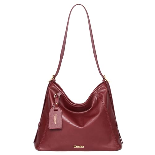 Image of Cnoles Hobo Bag For Women Ladies Fashion Leather Handbag And Purses Tote Shoulder Satchel Crossbody Bags Top Handle Purse