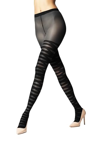 Wolford Hero Tights for Women 20 Den Sheer Opaque Pantyhose with Banded Stay Up Effect Knitted In Waistband and Logo