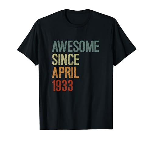 Impresionante desde abril de 1933, regalo de cumpleaños divertido retro Camiseta