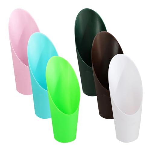 JIHUOO Bonsai-Bodenschaufeln aus Kunststoff, Gartenschaufeln, kleine Pflanzschaufel, Schaufel, Mini-Gartenschaufel für Pflanzen, Blumen, Sukkulenten, 6 Stück