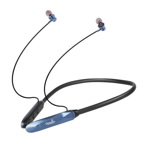Image of Voods Nova Plus Wireless Neckband Bluetooth Earphones, Bluetooth 5.4, 30H Playtime, 10mm Deep Bass Drivers, IPX5 Water Resistant, Type-C Fast Charging - Blue
