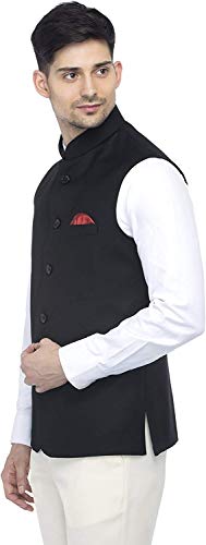 Image of Dhingra Men's Solid Nehru Jacket