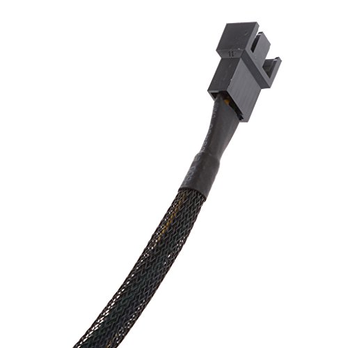Image of 30cm 4Pin PWM Fan Cable Extension Male to Female Black Sleeved Braided|Power Cables & Connectors