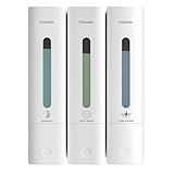 Pobamle Shampoo and Conditioner Dispenser - Shower Soap Dispenser Wall Mounted No Drill - Shampoo Conditioner Body Wash Dispenser 3 Chamber - Easy Install for Bathroom Hotel White 1200ml