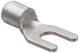 Morris Products 11516 Spade Terminal, Non Insulated, 22-16 Wire Size, #8 Stud Size (Pack of 100)