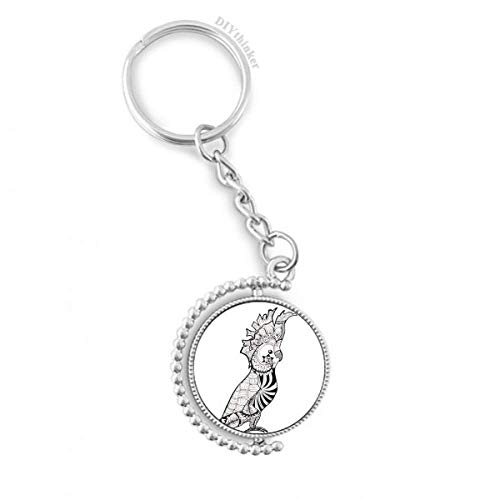 Llavero de loro con anillo rotativo DIYthinker para coleccionistas de bosquejos de animales