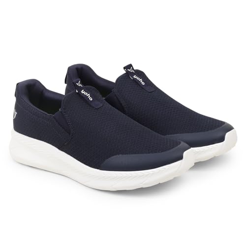 Image of YOHO Men's Walking Shoes with Memory Foam, Lightweight & Cushioned Slip on Sneakers Without Lace for Man|Comfortable & Stylish for Casual Wear Daily Use Walking & Gym SOS104
