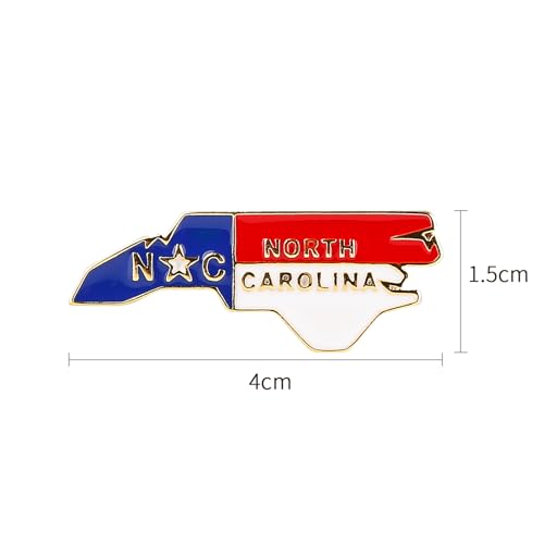Image of State Shaped Map Lapel Metal Pin Enamel Brooch Keepsake Beautifully Designed for Backpack Hat