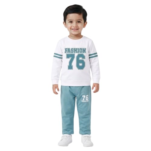 Image of NOVA BLOOM Kids Clothes for Boys | Cotton Printed Sweatshirt and Pants Set, Lightweight Breathable Kids Dress Boy Outfit, Comfortable Baby Boy Dress for Summer and Winter Wear