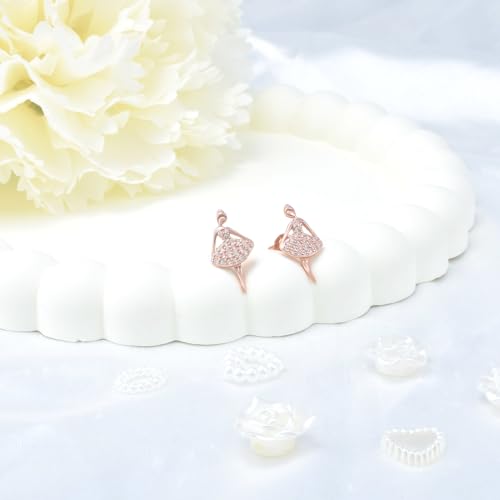 Brincos de balé de bailarina para meninas e mulheres – Brincos de balé hipoalergênicos de zircônia c