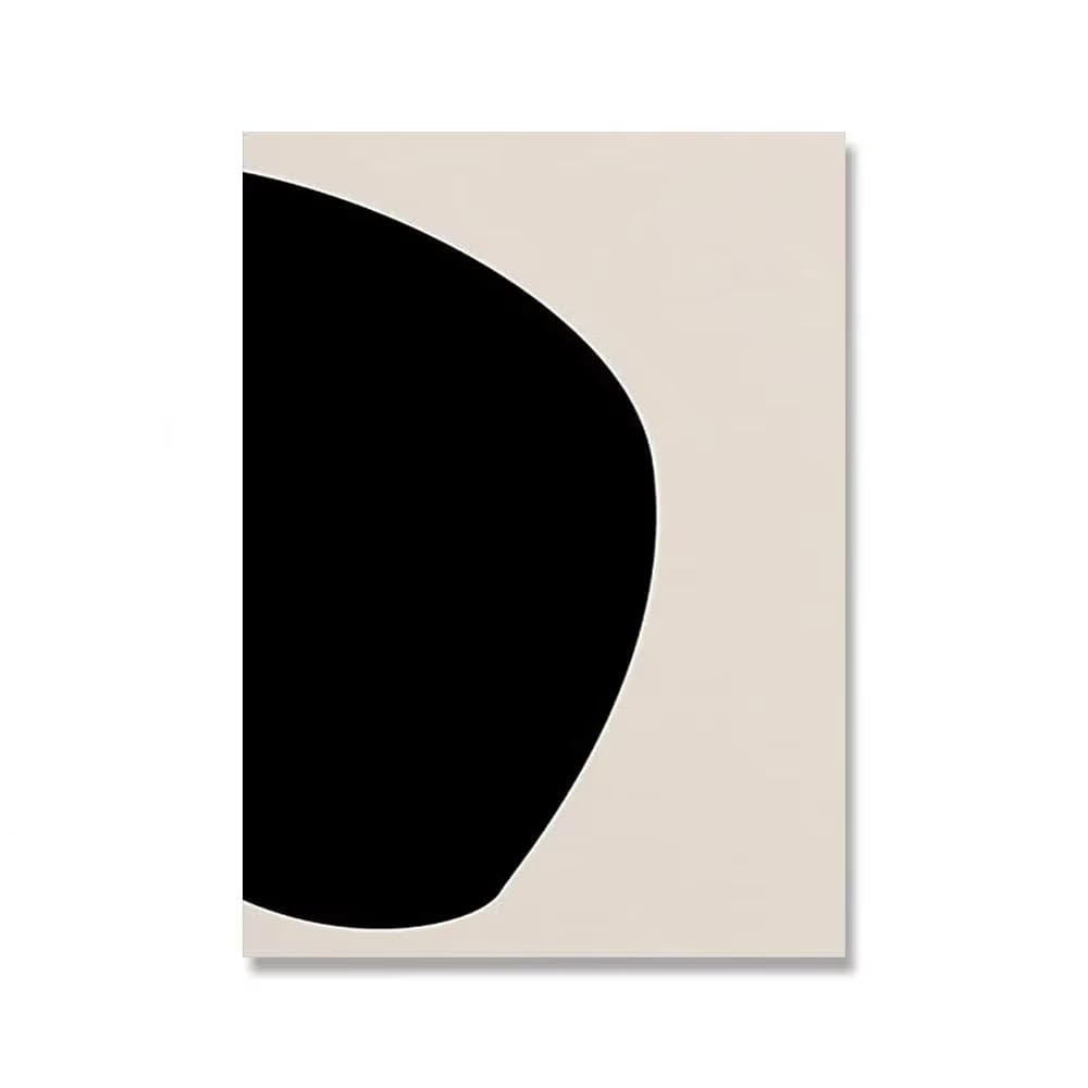 DFZEWKI Modern Abstract Wall Art Mid Century Geometric Black Arches Hd Canvas Print Poster Home Living Room Bedroom Decoration(40x50cm(16x20in)/No frame)