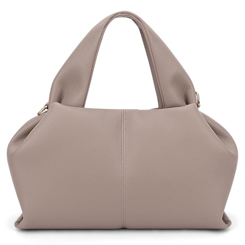 ACUYE Bolso bandolera de cuero para mujer, bolso de hombro Y2K Hobo con correa ajustable, bolso de mano de piel sintética para otoño, 01-gris, 32cm