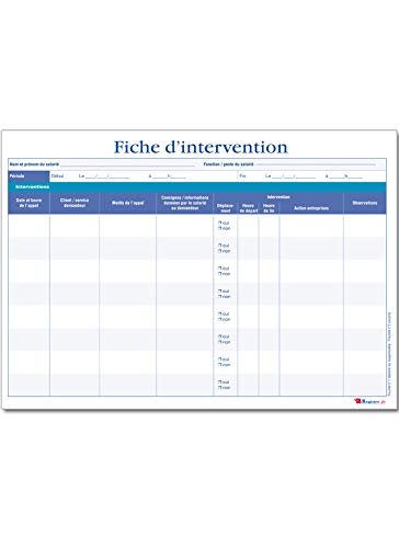 Carnet d'Interventions Périodes d'Astreinte - M038