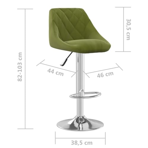 Tabourets de bar en velours haut de gamme et acier chromé pivotant - 3