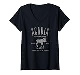 Photo Gallery donna acadia national park maine usa ricordo di design invecchiato maglietta con collo a v Photo Gallery donna acadia national park maine usa ricordo di design invecchiato maglietta con collo a v