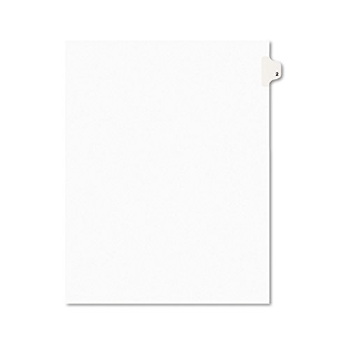 Avery(R) Side Tab Legal Index Exhibit Dividers, Tab Title 2 8 1/2in. x