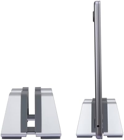 Support Vertical Laptop Psitek - Aluminium Réglable 12-42mm - Gain De Place