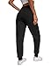 Yeokou Women's Warm Sherpa Lined Athletic Sweatpants Jogger Fleece Pants (Medium, Black)