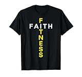 Gym Faith Fitness Cross Christian Workout Exercise Women Men T-Shirt