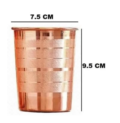 Zestaw 2 luksusowych szklanek z czystej miedzi, 300 ml