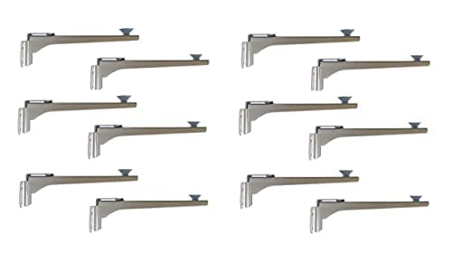 Shiv Sarika India SS Wall Mounted Glass Shelf F Bracket |Glass Support Fitting Glass Fixing Clamp Clip Wall Mount Glass Holder for Thickness 6,8,10,12mm [ 10 inch, SS Finish,Pack of 6 Pair ] (B0C6Y9NZTC) Amazon Price History, Amazon Price Tracker