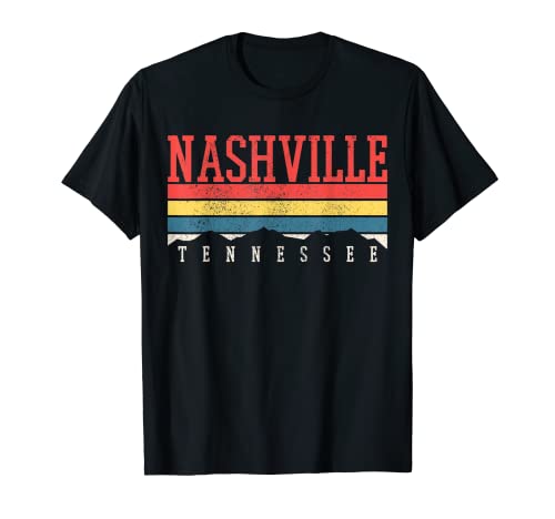 Recuerdo de ciudad de música retro vintage de Nashville Tennessee Camiseta