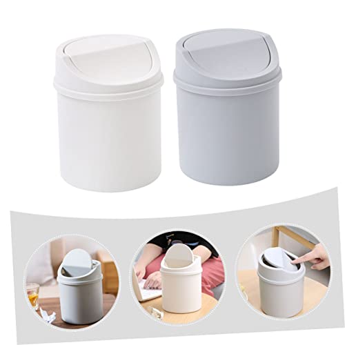 Mini canecas de basura con tapa 2 unidades 6.69x5.11x5.11 pulg miniatura 4