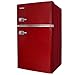 Northair 2-Door Mini Refrigerator with Handle, 3.2 Cubic Feet Capacity Compact Fridge for Dorm, Garage, Camper, Basement, Hotel or Office, Portable Refrigerator and Freezer with Fruit Vegetable Box