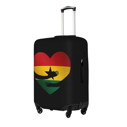 Travel Luggage Cover Ghana Ghanaian Flag Heart Fashion Washable Baggage Suitcase Protector Fit For Luggage Medium2