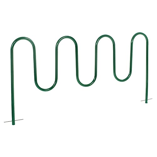 Global Industrial Wave Bike Rack, Green, Below Ground Mount, 9-Bike