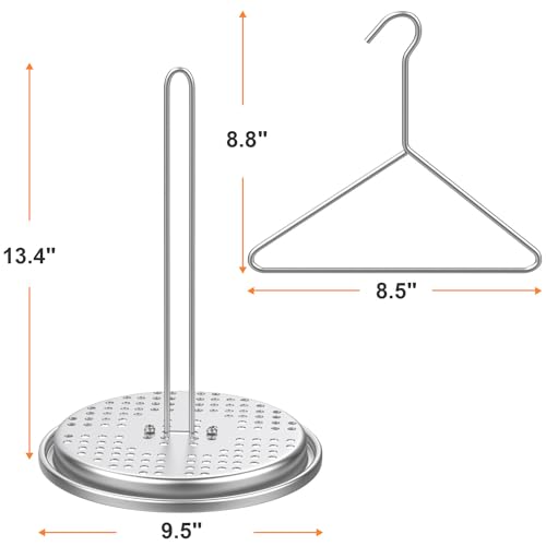 BQMAX Turkey Fryer Stand Kit for Deep Frying Pot, Vertical Roaster Holder Base with Lifter Hook, Chicken Poultry Deep Frying Pan Turkey Fryer Accessories Kit - Thumbnail 4
