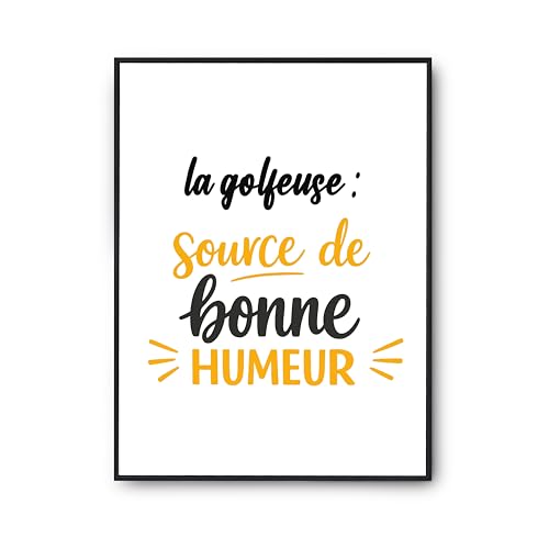 Affiche la golfeuse pour égayer la décoration murale d'un bureau