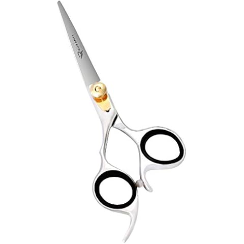 Ruvanti Professional Left Handed Hairdressing Scissors - Hair Scissors for Left Hand -6.4" Japanese Stainless Steel Left Handed Hair Cutting Scissor - Handmade Lefty Hair Shears with Adjustment Screw Cover