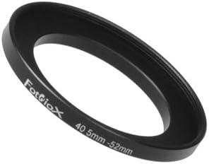 Fotodiox Metal Step Up Ring Filter Adapter, Anodized Black Aluminum 40.5mm-52mm, 40.5-52 mm