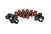 1 ml (1/4 dram) Amber Glass Vial with Orifice Reducer & Black Plastic Cap (12 Pack)