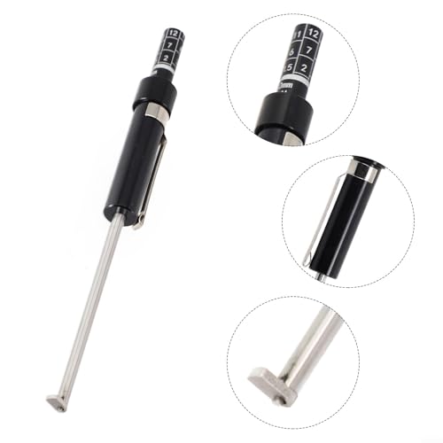 Medidor de grosor de pastillas de freno para vehículo, escala para detección de pastillas de freno de coche y profundidad de la banda de rodadura de neumáticos, calibrador con placa base de 1.5mm para pastillas internas y externas miniatura 4