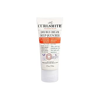 CURLSMITH Double Cream Deep Quencher - Deep Conditioning Mask for Curls, Hydrating and Detangling, Vegan & Cruelty-Free