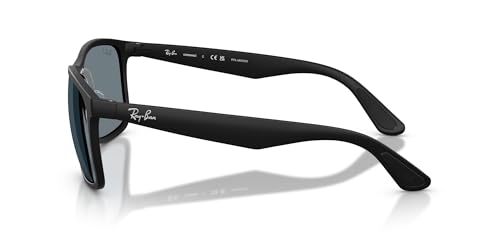 Image of Ray-Ban RB4264 Chromance Square Sunglasses | Ray-Ban Sunglasses for Men - Crystal Polarized Designer Sunglasses with Adjustable Nose Pads