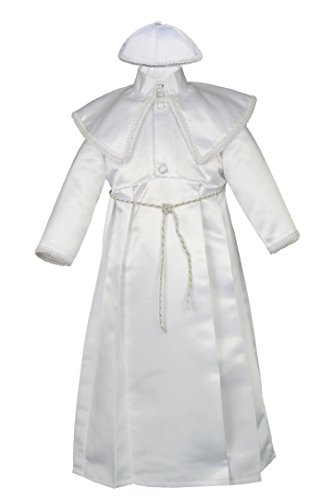 Baby Boy Christening Baptism Gown Gold Outfit Dove Cross Church Hat 0-30M2