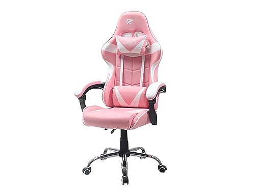 CADEIRA GAMER HAVIT - GC933 ULTIMATE - ROSA E BRANCA (PINK)