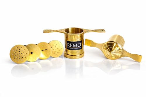 Image of Pure Brass 500gm Sev Sancha Machine with Free 4 Different Jali for Making Different Types of Sevaiya, Sev, Gathiya Murukku, Chakli, Bhujia