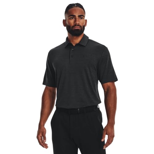 Under Armour Mens Playoff Polo Shirt - Black/Jet Gray/Black - LG