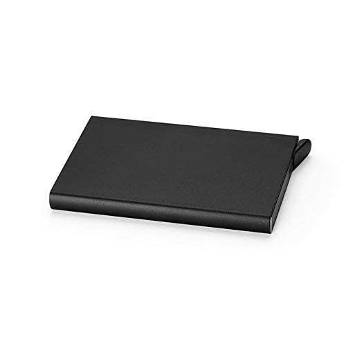 Preisvergleich Produktbild Feine Verarbeitung Aluminiumlegierung Kartenhalter Brieftaschen Business Bank Ausweise Kreditkarteninhaber Veranstalter Fall - schwarz