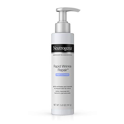 Neutrogena Rapid Wrinkle Repair Anti-Wrinkle Retinol Prep Facial Cream Cleanser with Glycolic Acid