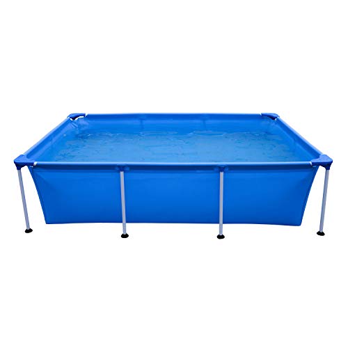 Jleisure Avenli 8.5 Feet X 6 Feet X 2 Feet Rectangular Above Ground Framed Outdoor Backyard Swimming Pool For Adults And Kids, Blue #TOP1