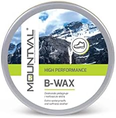 Mountval B-Wax, Waterproofing Wax For Leather Shoes And Boots, Transparent,Natural, 1 tin 100ml