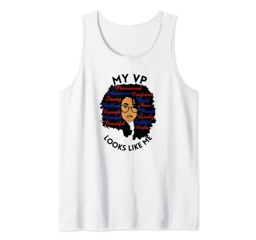 Mi VP Looks Like Me Brown Girl Woman Black American Pride Camiseta sin Mangas