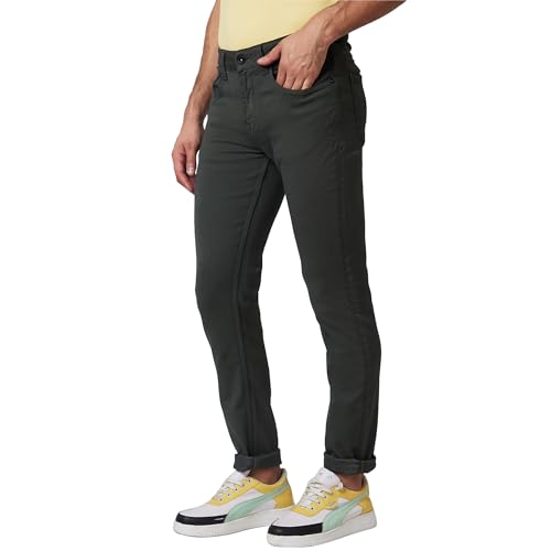 Image of Spykar Men's Slim Fit Low Rise Casual Jeans