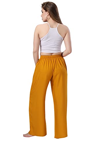 Image of TRASA Women's and Girls Cotton Reyon Regular Fit Palazzo Pants - Available Size - L, XL, 2XL, 3XL